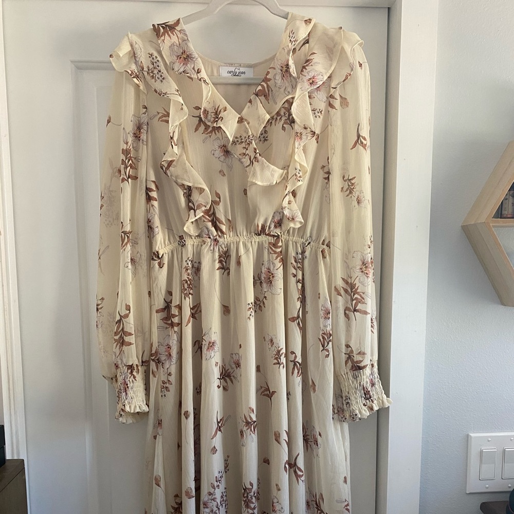 CJLA  cream floral dress